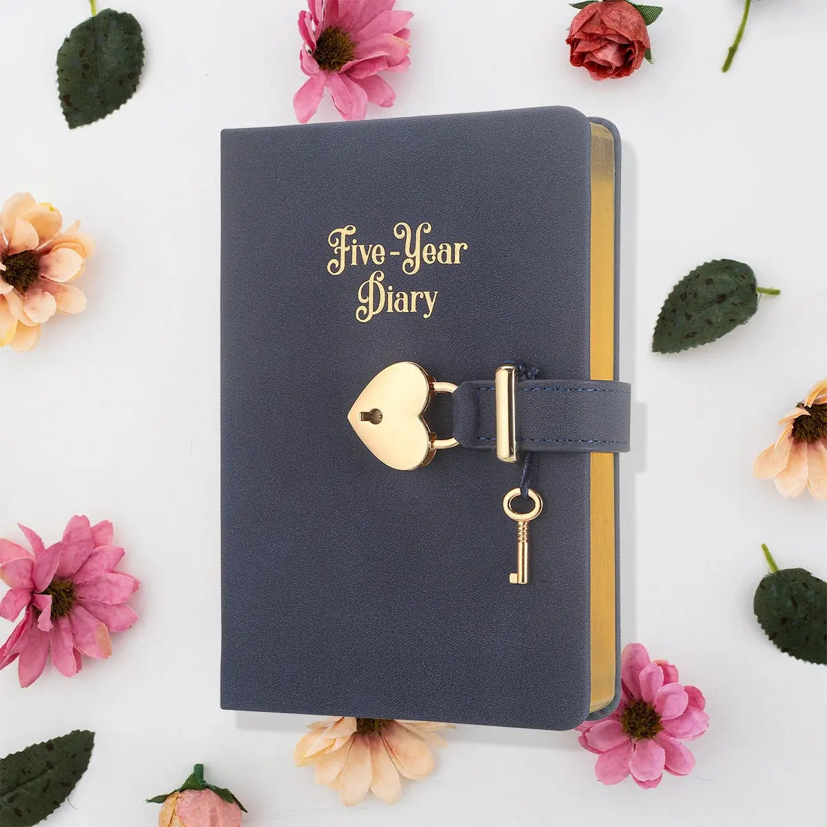 5 Year Undated Planner with Lock (Blue)