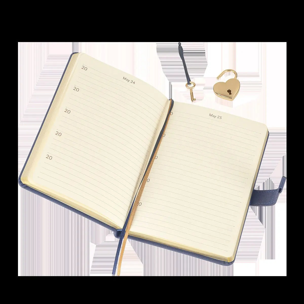 5 Year Undated Planner with Lock (Blue)