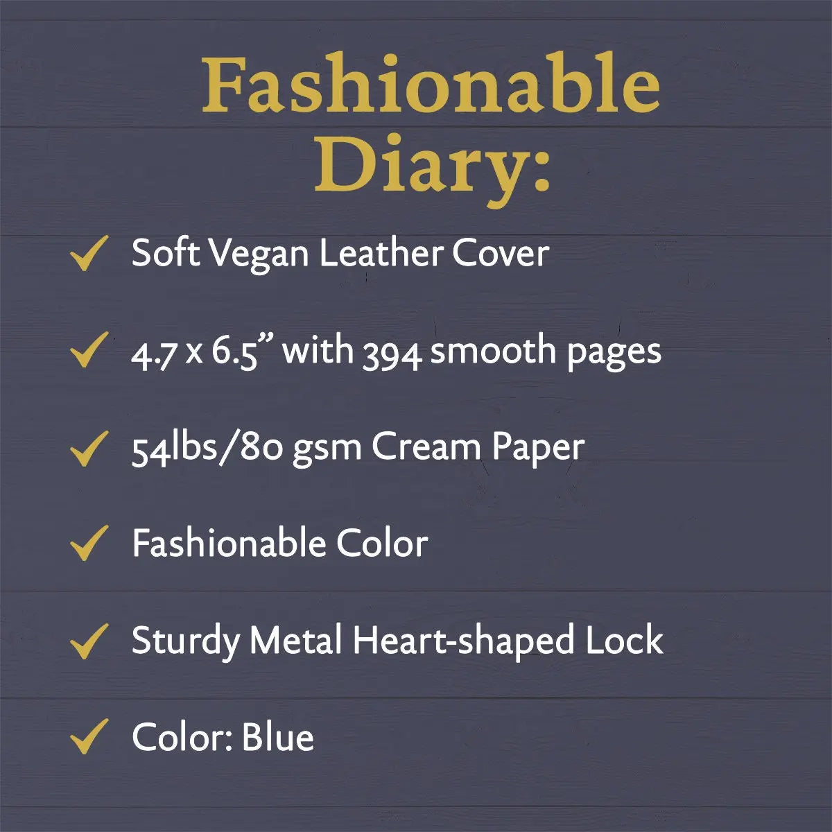 5 Year Undated Planner with Lock (Blue)