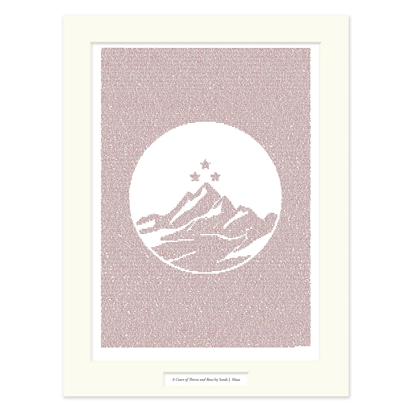 A Court of Thorns and Roses Matted Print Litographs