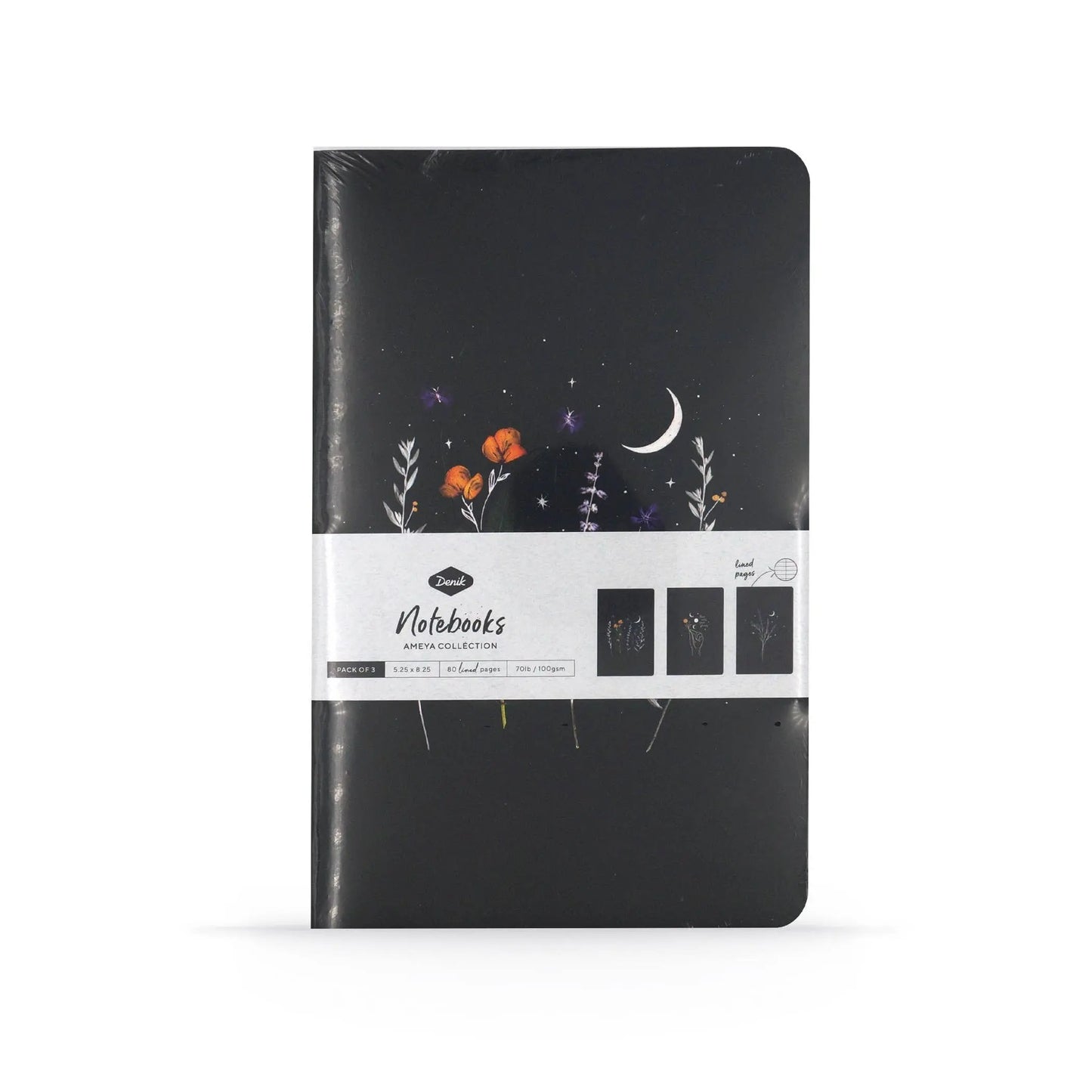 Ameya's Realm Skinny 3 Pack Journal Notebooks