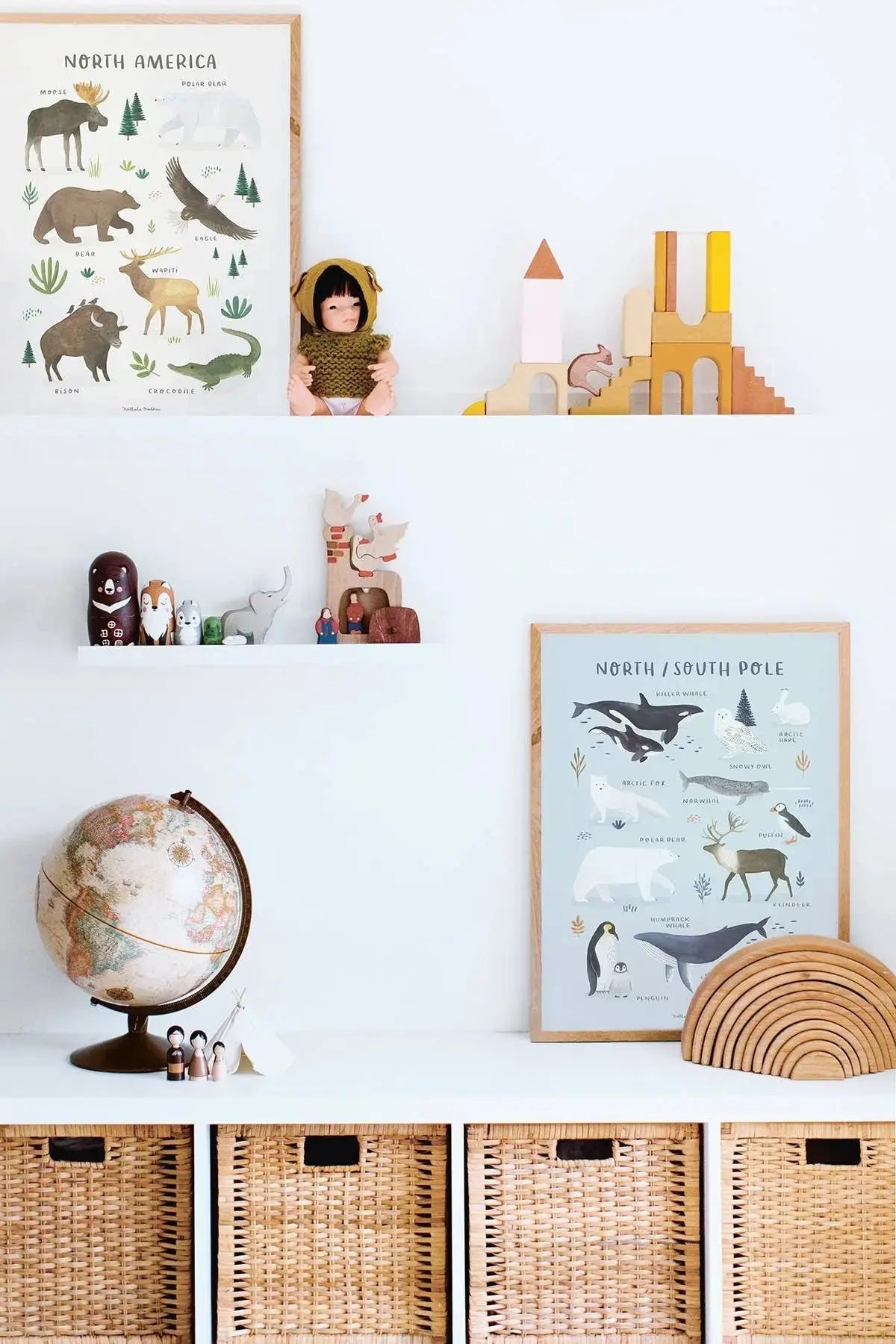 Art print (30 x 40 cm) - animals from north america