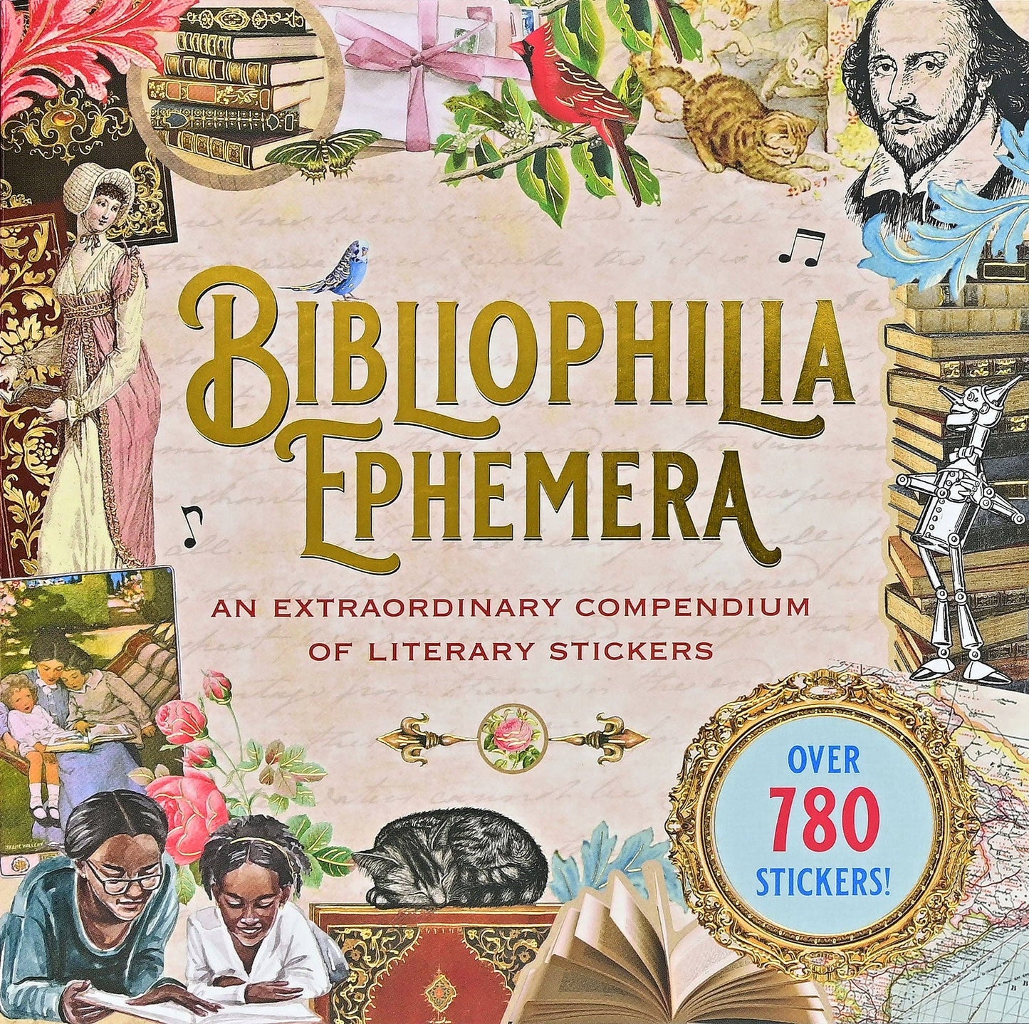 Bibliophelia Ephemera Sticker Book Peter Pauper Press