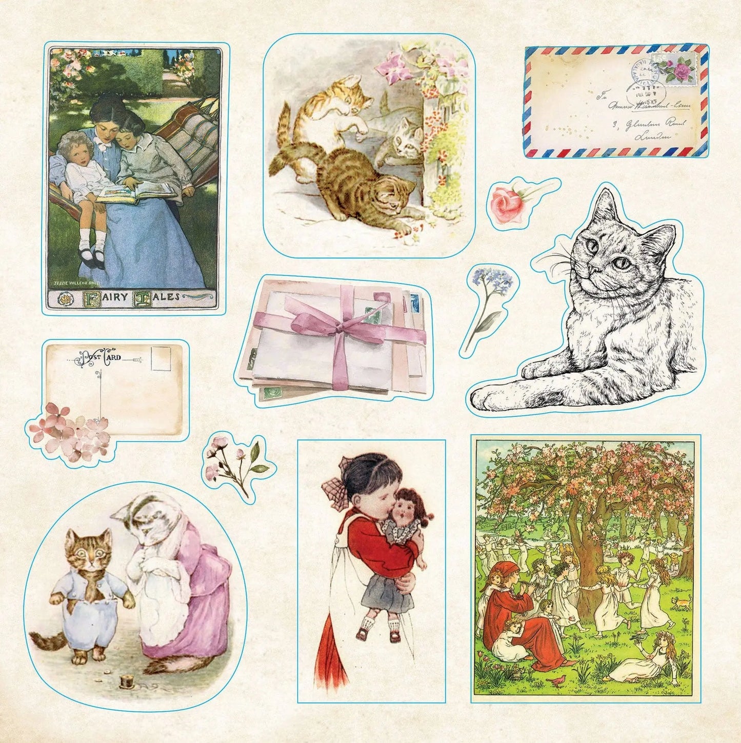 Bibliophelia Ephemera Sticker Book Peter Pauper Press