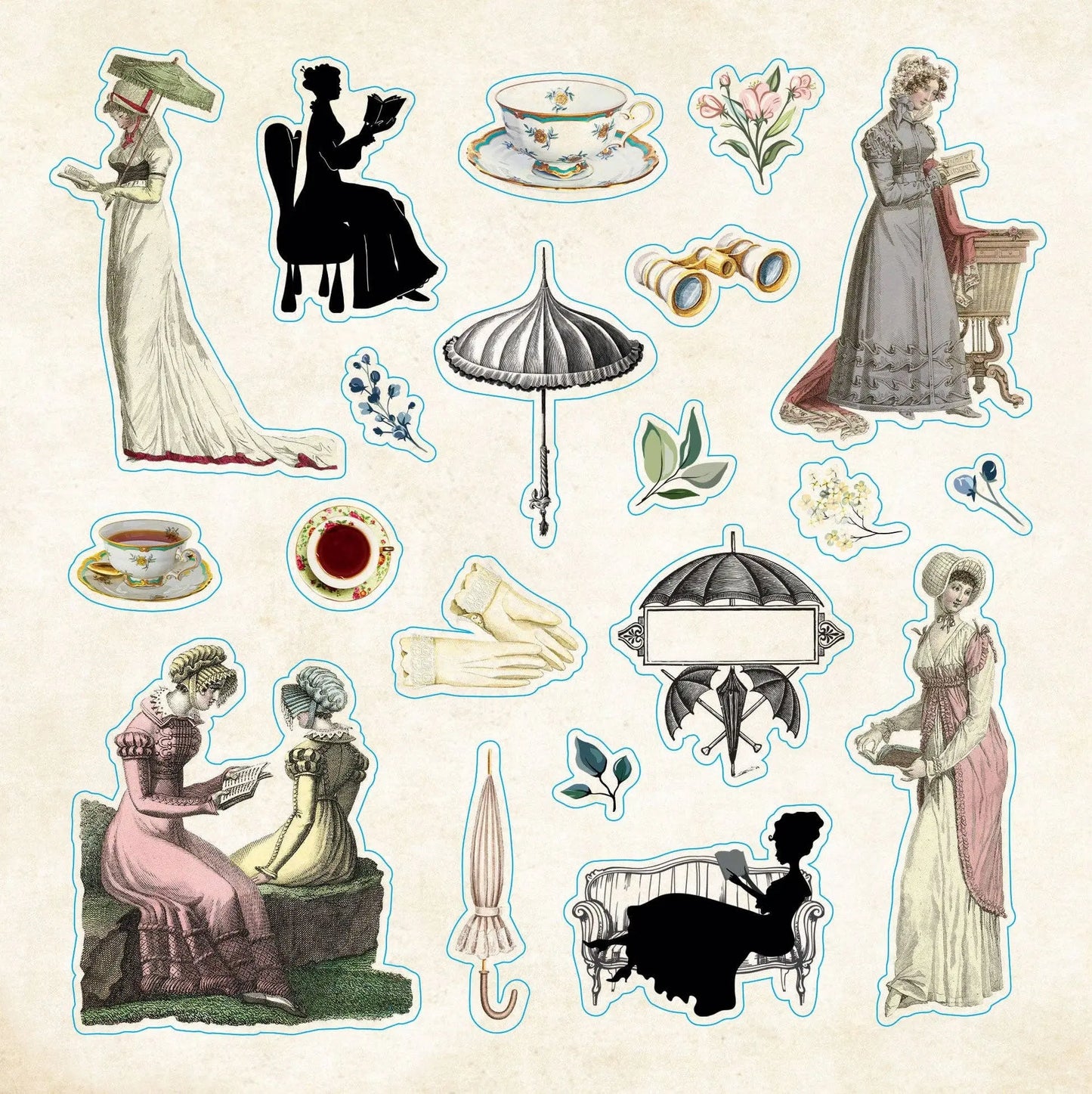 Bibliophelia Ephemera Sticker Book Peter Pauper Press