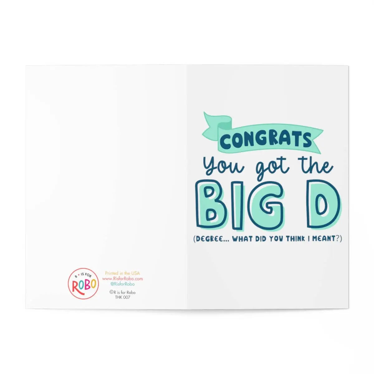 Big D Funny Graduation Card for Her - Congrats Grad Cards  Harper Grace Press