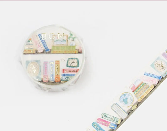 Book Shelf Foiled Washi Tape