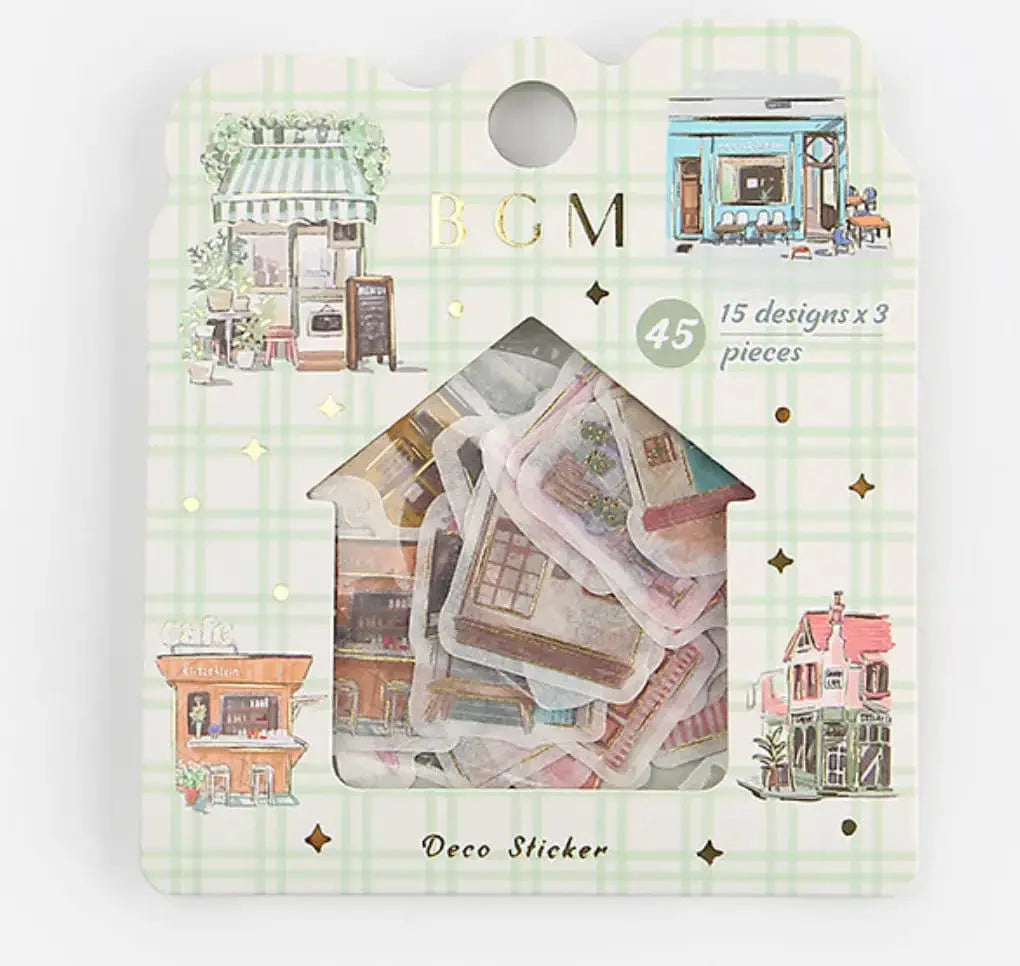 Cafe Crawl Flake Washi Stickers