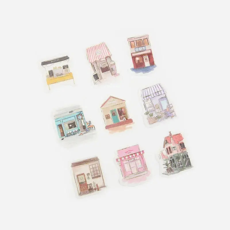 Cafe Crawl Flake Washi Stickers