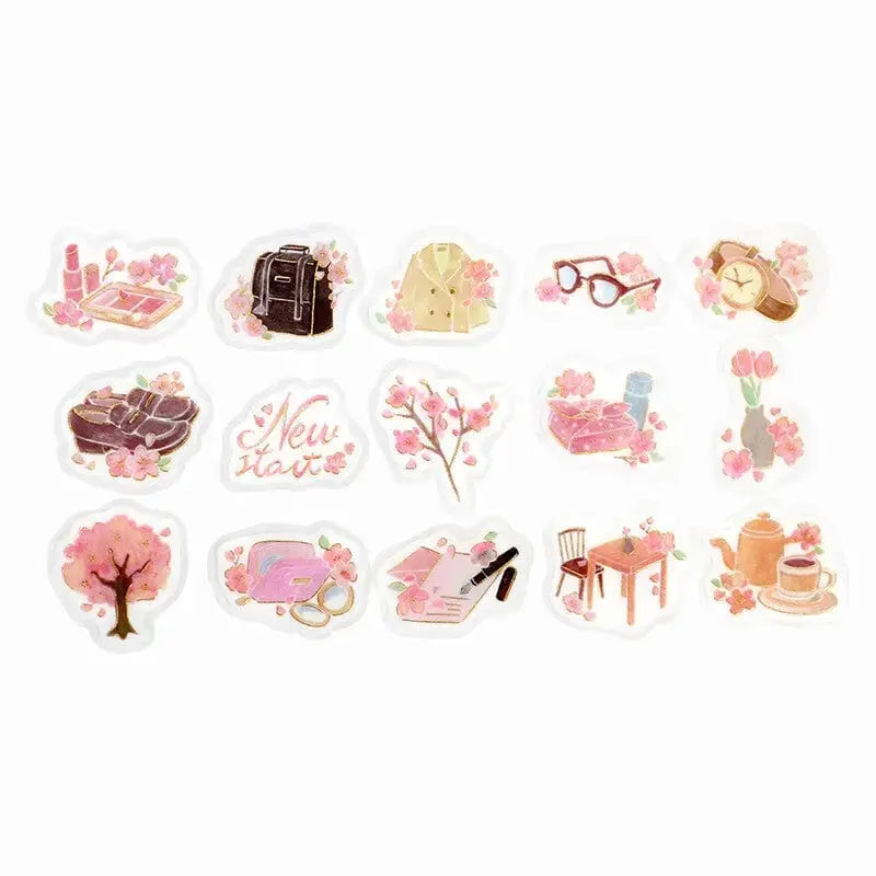 Cherry Blossom, New Life: Flake Washi Stickers