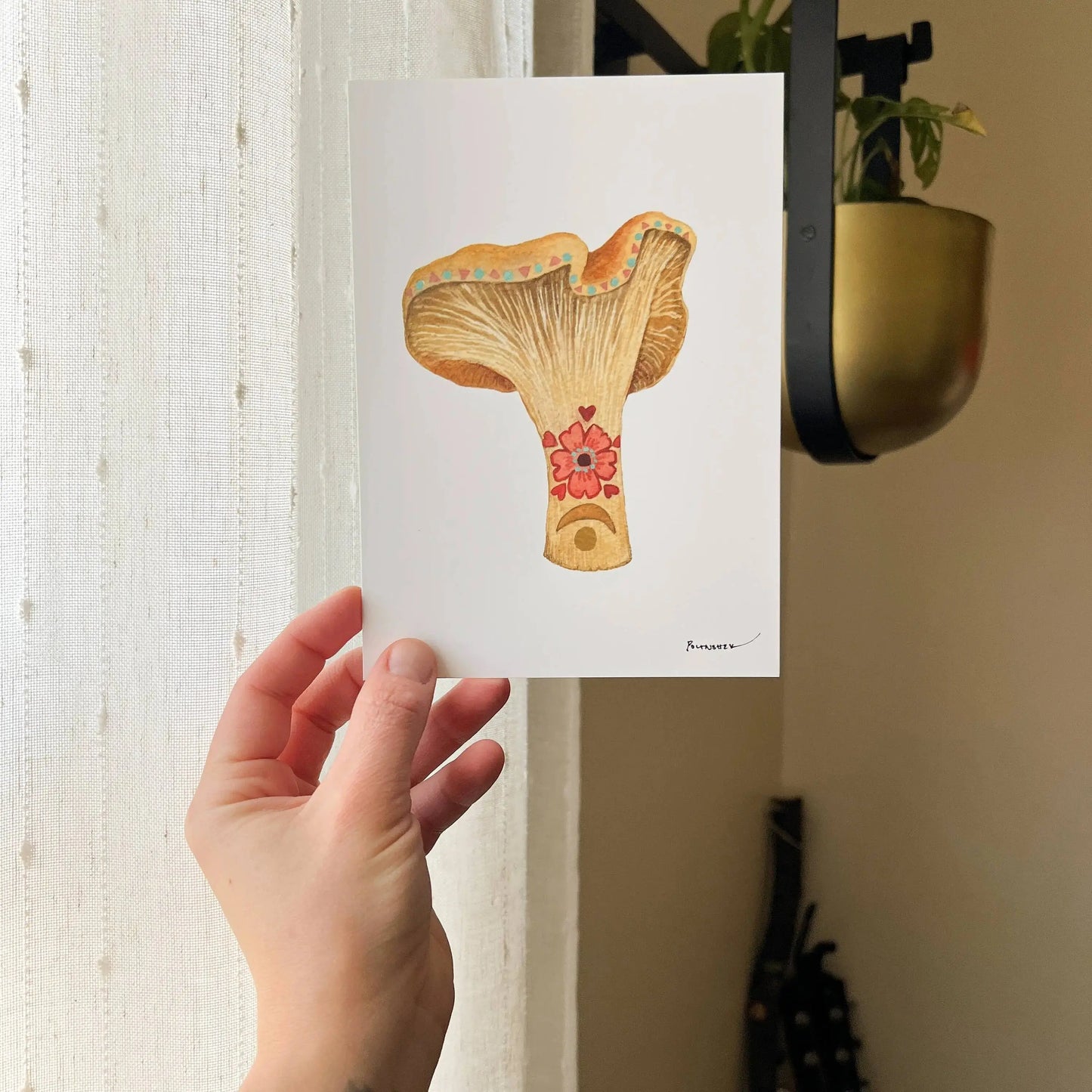 5"x7" Print - Mineral Mushroom // Citrine