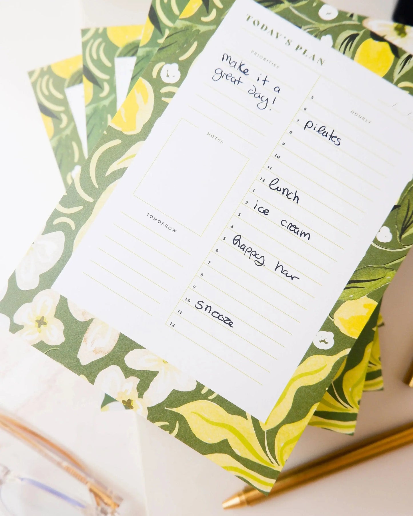 Citron Daily Planner Desk Notepad