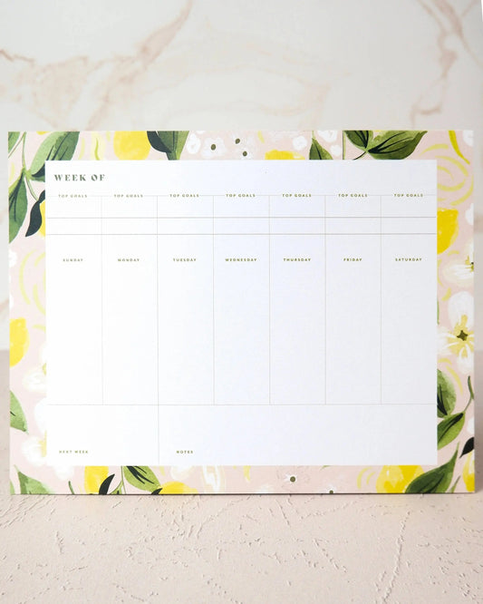 Citron Weekly Planner Desk Notepad