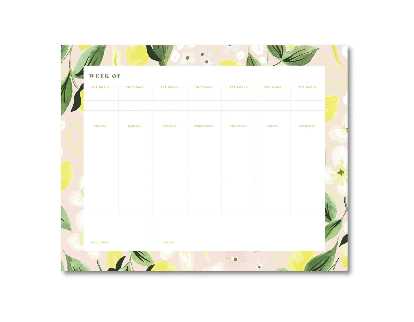 Citron Weekly Planner Desk Notepad