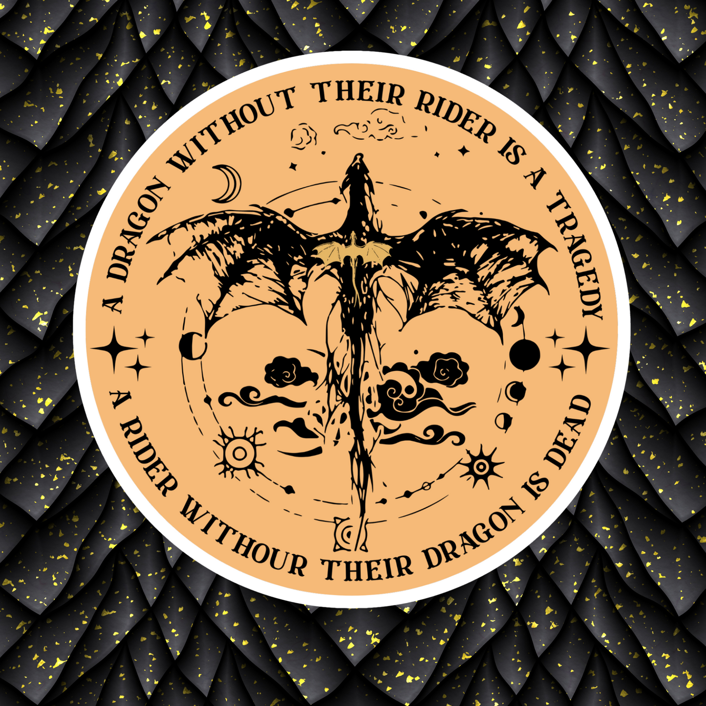 A Rider without their Dragon (Fourth Wing) - Sticker
