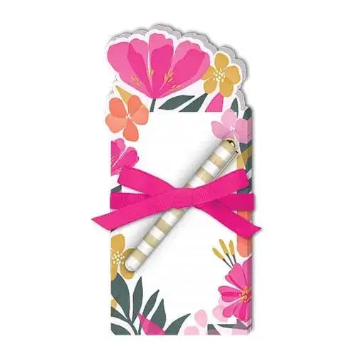 Die-cut Notepad with Pen - Sunlit Blossoms