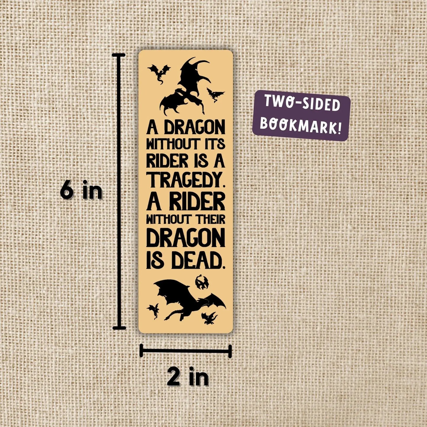 Dragon Without Their Rider Quote Bookmark | Fourth Wing