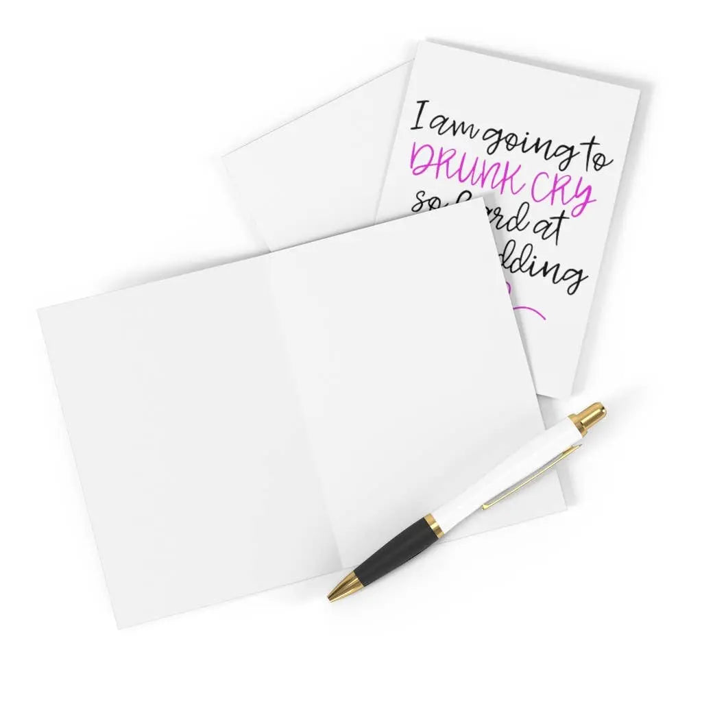 Drunk Cry Funny Engagement Card Cute Funny Wedding Card R is for Robo