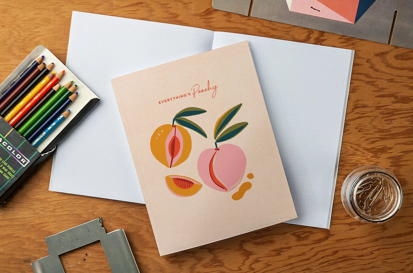 Everything's Peachy Medium Layflat Journal Notebook