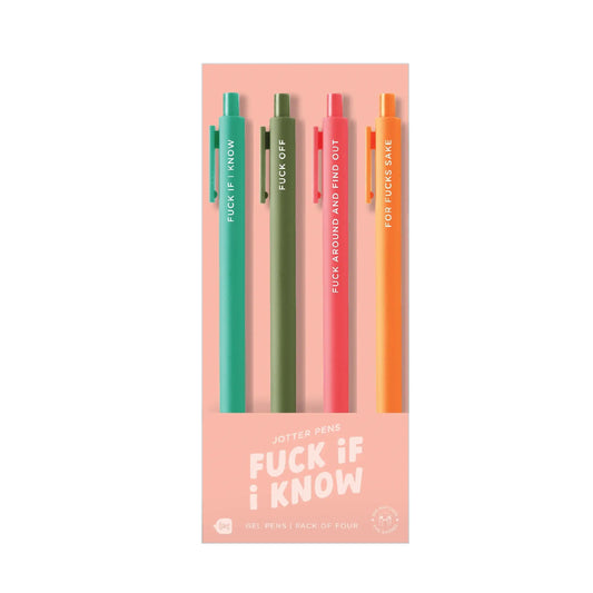 F@K if I know Jotter Pens Set - 4 Pack