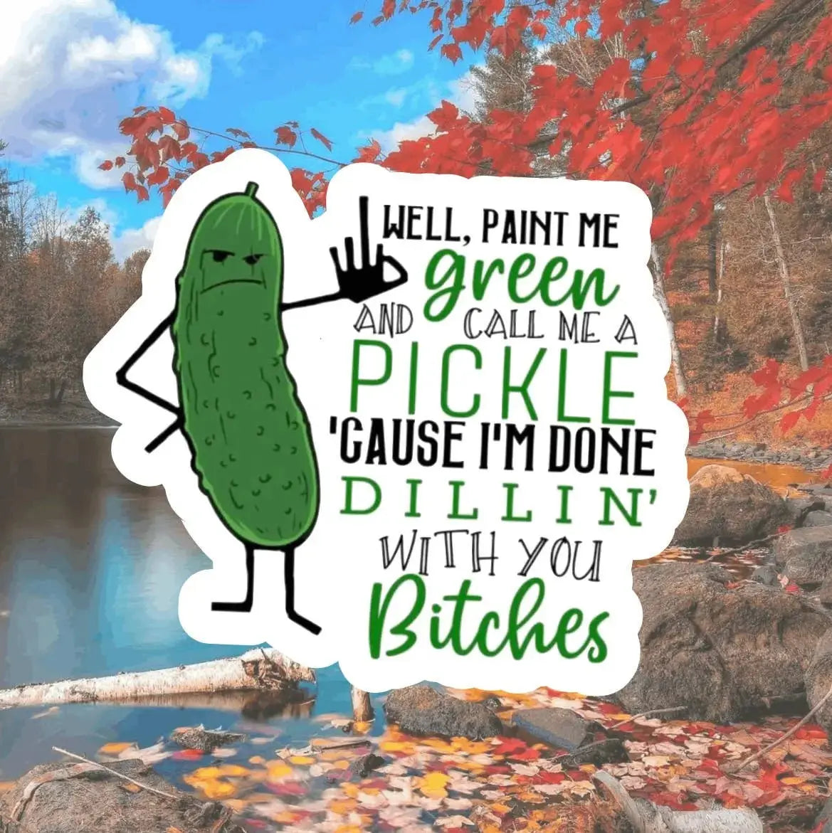 Funny, Adult Pickle Sticker