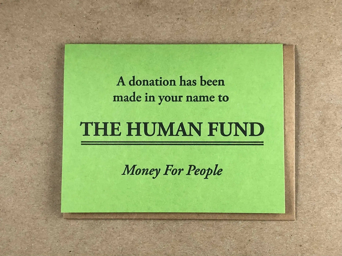 Human Fund Holiday Card