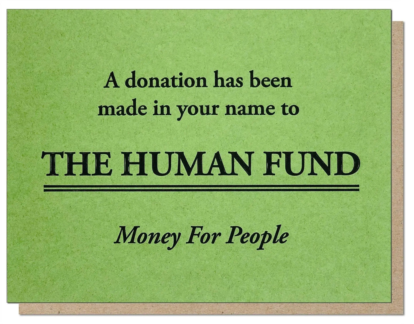 Human Fund Holiday Card