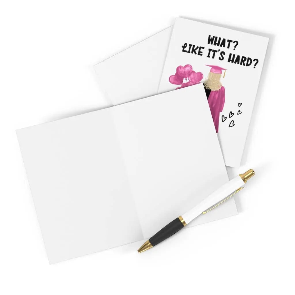 Like It's Hard Funny Graduation Card for Her - Congrats Grad R is for Robo