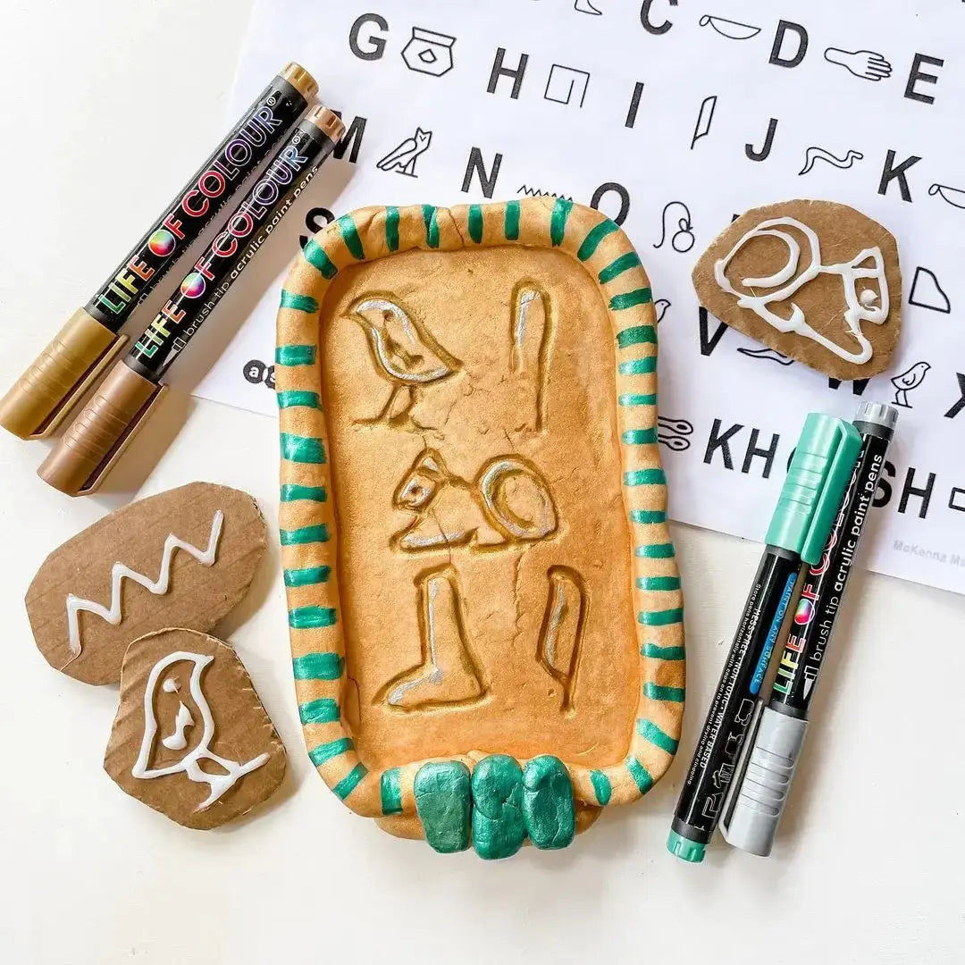 Metallic Brush Tip Acrylic Paint Pens - Set of 12 Life of Colour