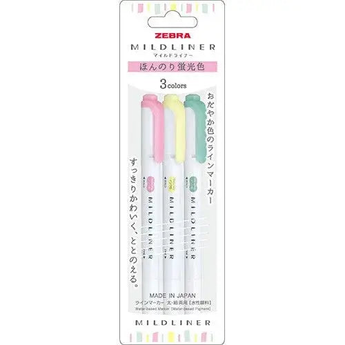 Mildliner Double-Sided Highlighter- 3-Color Set (Pastel)