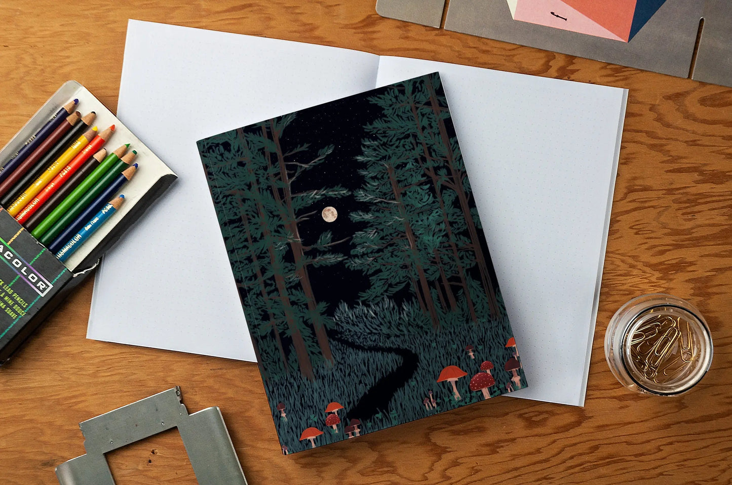 Moonrise Forest Layflat Journal Notebook