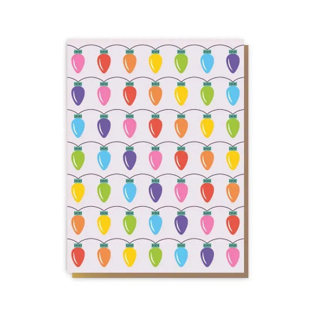 Rainbow Holiday Lights A2 Card