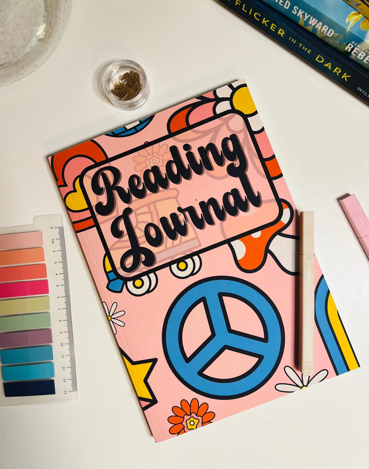 Retro Reading Journal (Paperback) Harper Grace Press