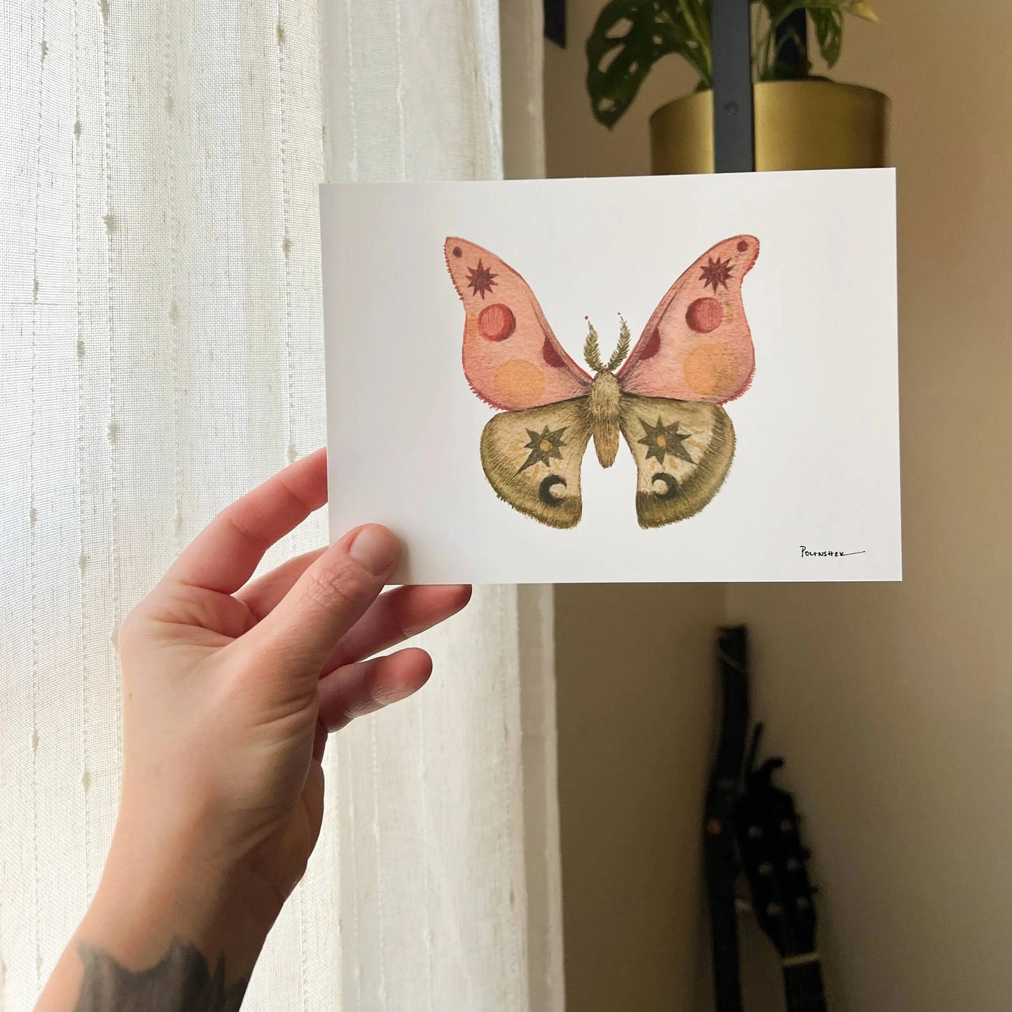 5"x7" Print - Mineral Moth // Rhodonite