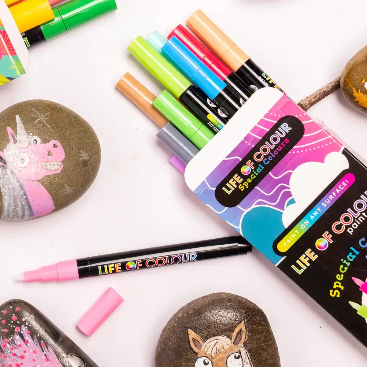 Special Colours 1mm Fine Tip Acrylic Paint Pens - Set of 12 Life of Colour