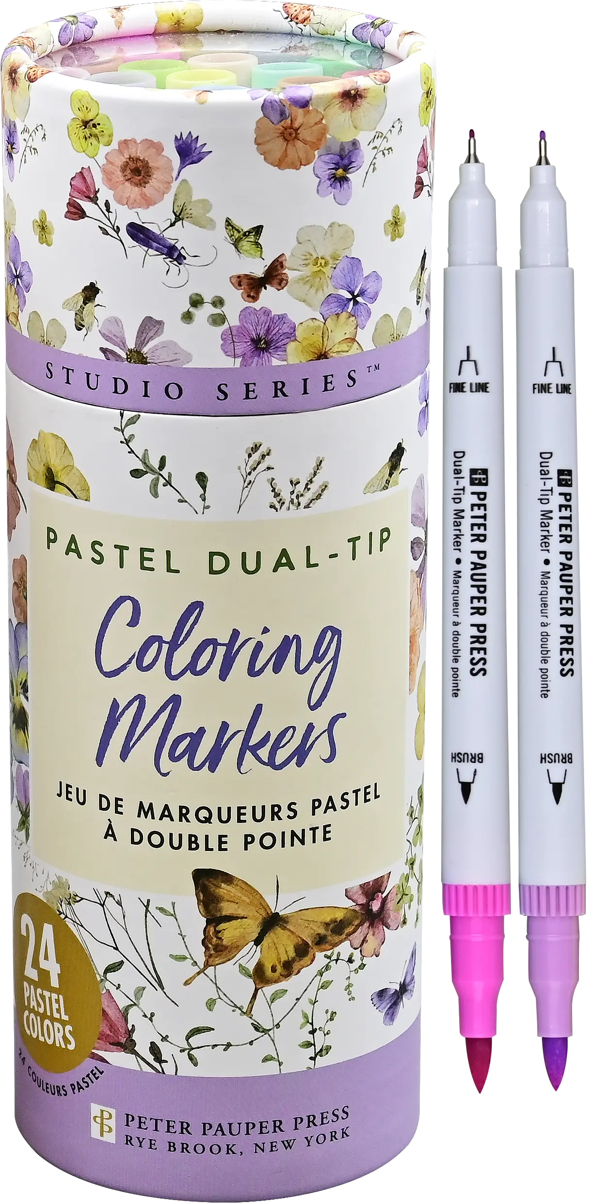 Studio Series Dual-Tip Pastel Markers (Set of 24) Peter Pauper Press