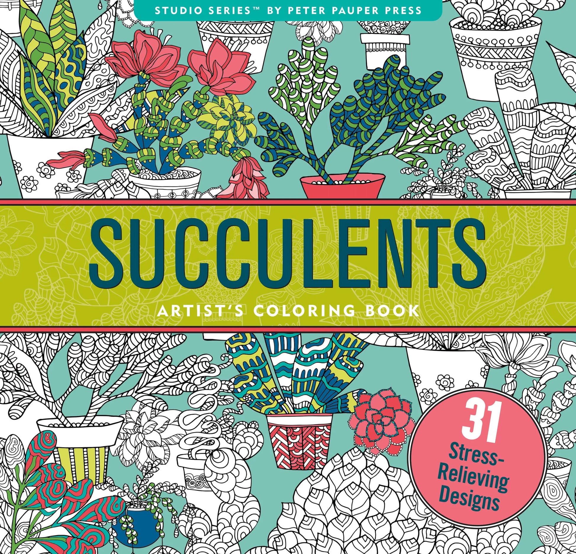 Succulents Adult Coloring Book Peter Pauper Press