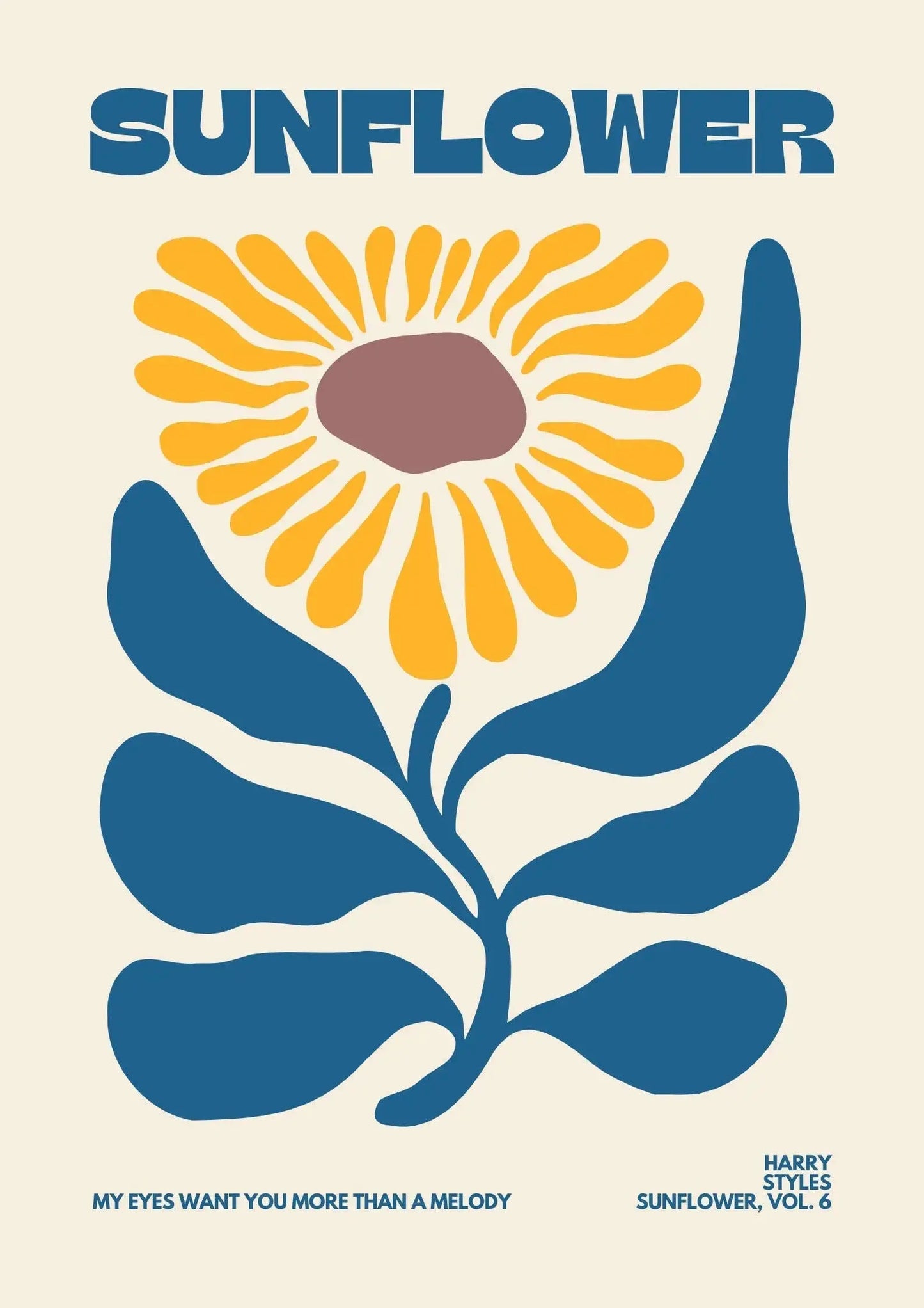 Sunflower, Vol. 6, Harry Styles, Fine Line Album, Prints, Size A4