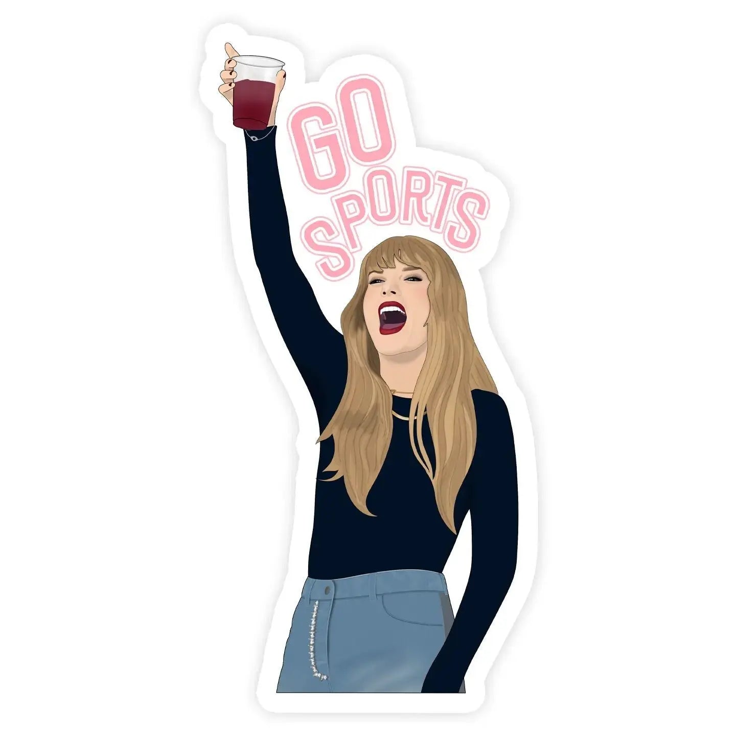 Taylor Sports Era Football Fan Sticker - "Go Sports"