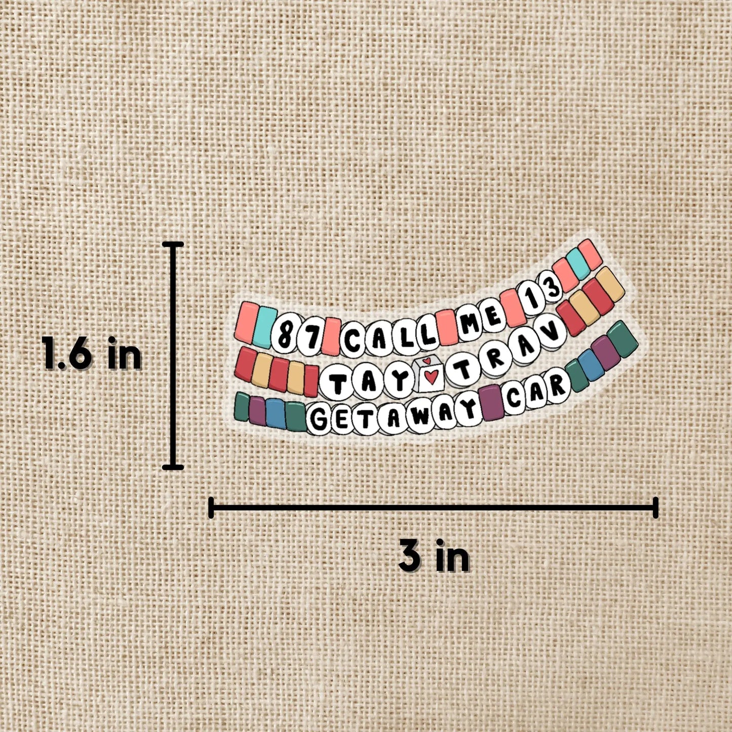 Tay & Trav Friendship Bracelets Sticker