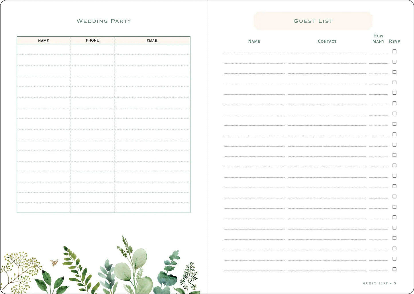 The Wedding Planner Checklist (Eucalyptus Design) | Perfect for Wedding Planning - Harper Grace Press