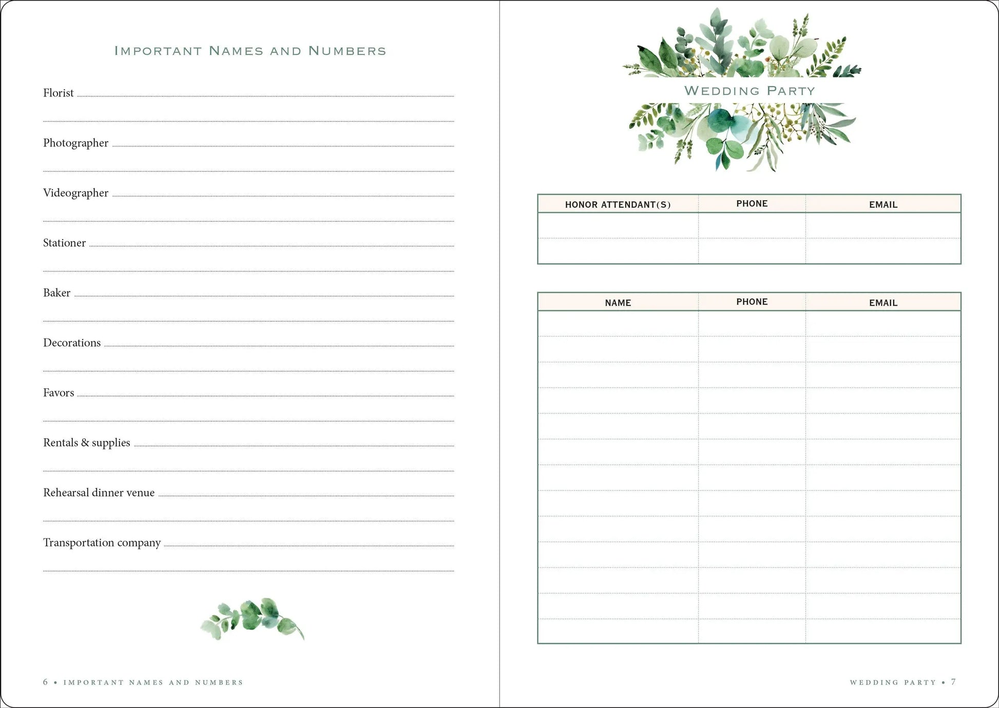 The Wedding Planner Checklist (Eucalyptus Design) | Perfect for Wedding Planning - Harper Grace Press