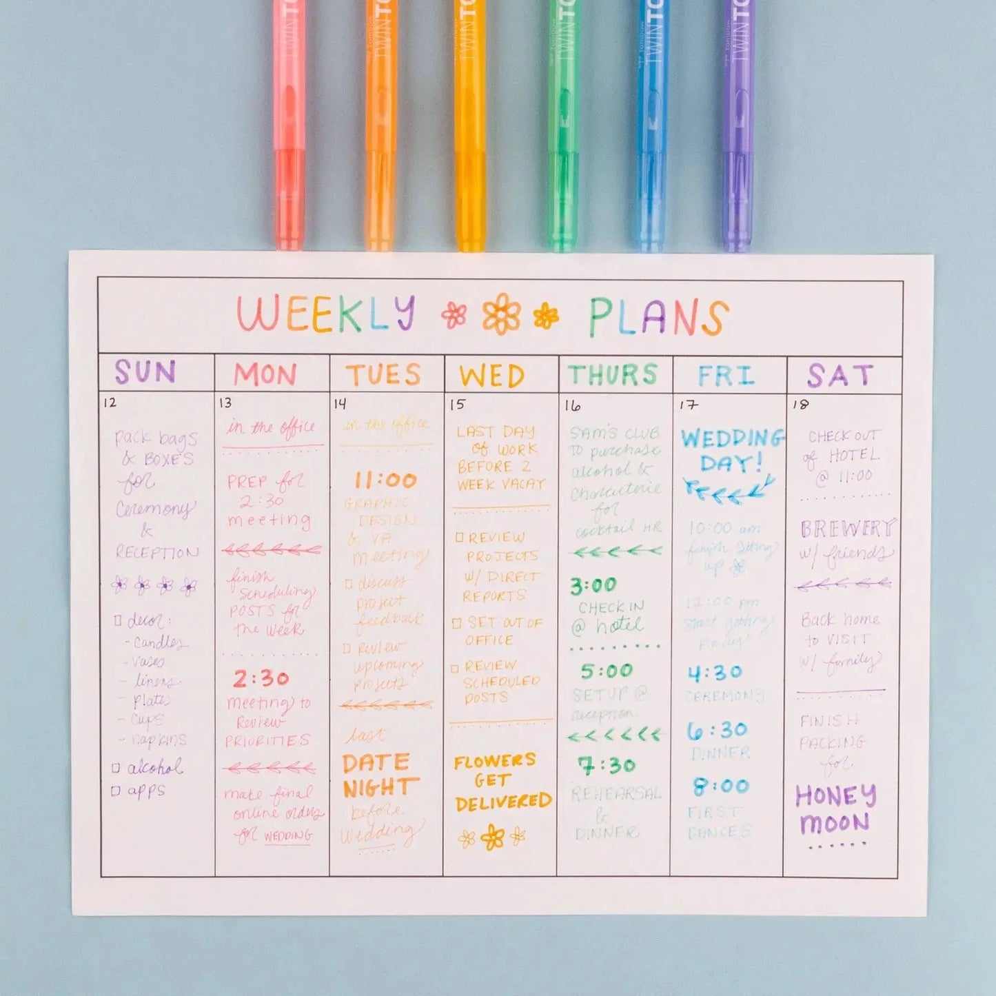 TwinTone Marker Set, 6-Pack Pastel