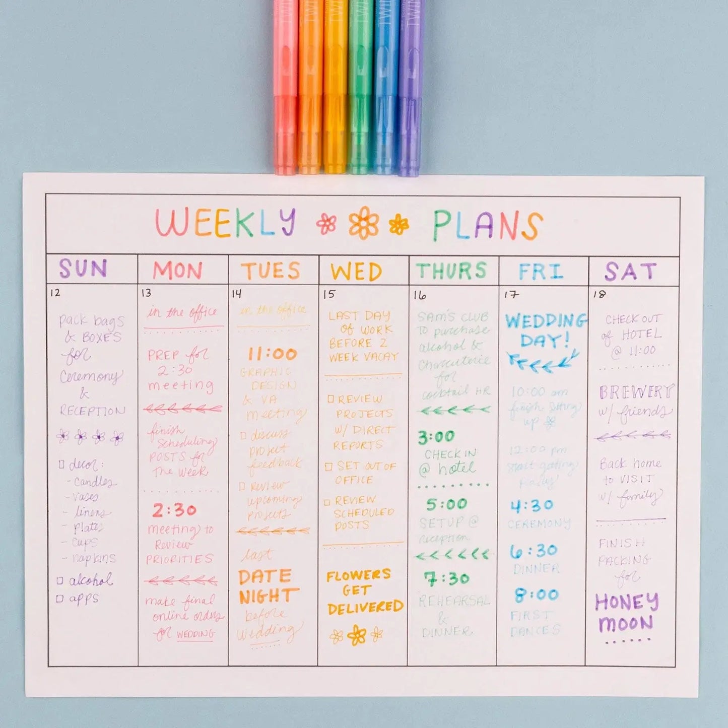 TwinTone Marker Set, 6-Pack Pastel