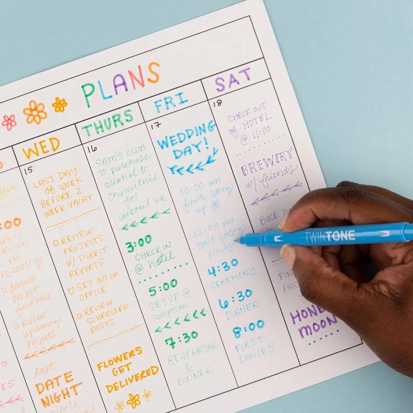 TwinTone Marker Set, 6-Pack Pastel