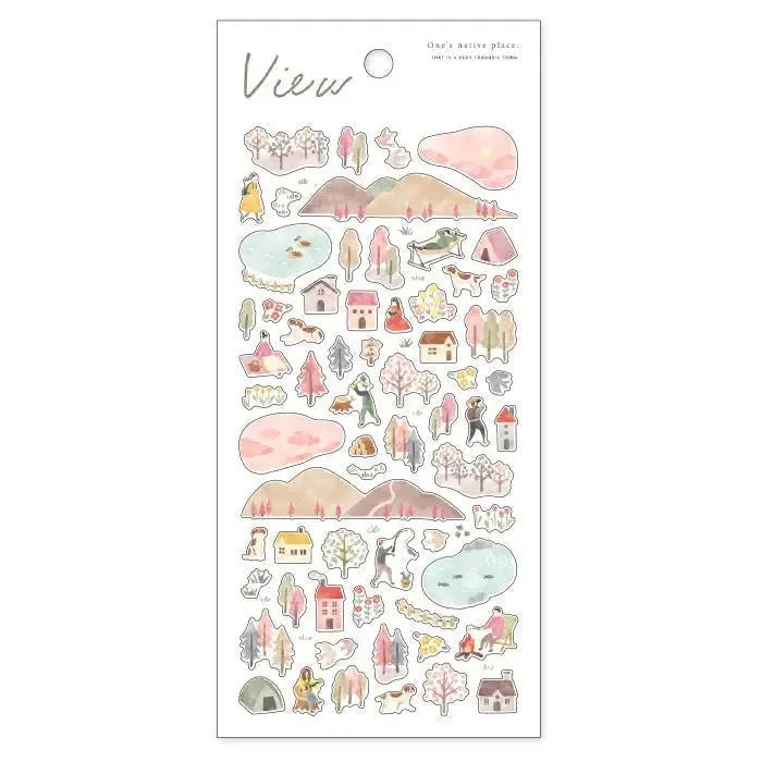 View (Pink) - Mind Wave Cozy Sticker Sheet