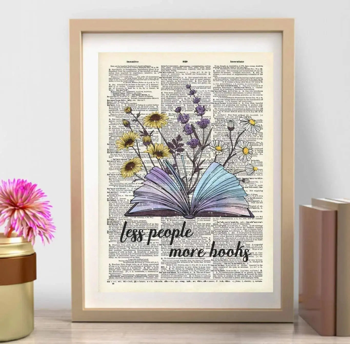 Vintage Dictionary Print - Book Inspirational Quote - 8.5" x 11'