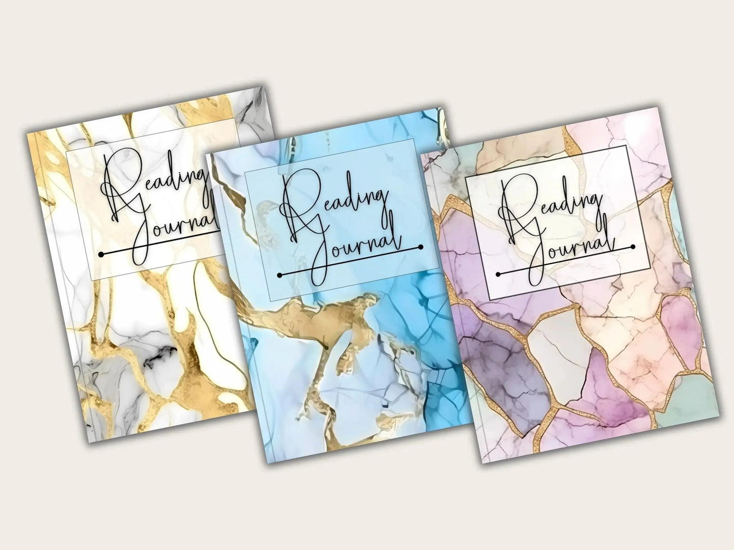 White Marble Reading Journal (Hardback)