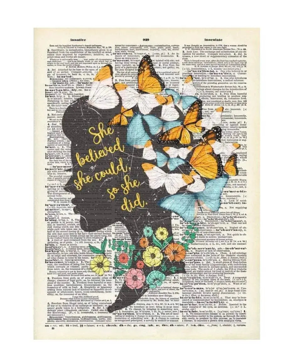 Woman Vintage Dictionary Print - 8.5" x 11"