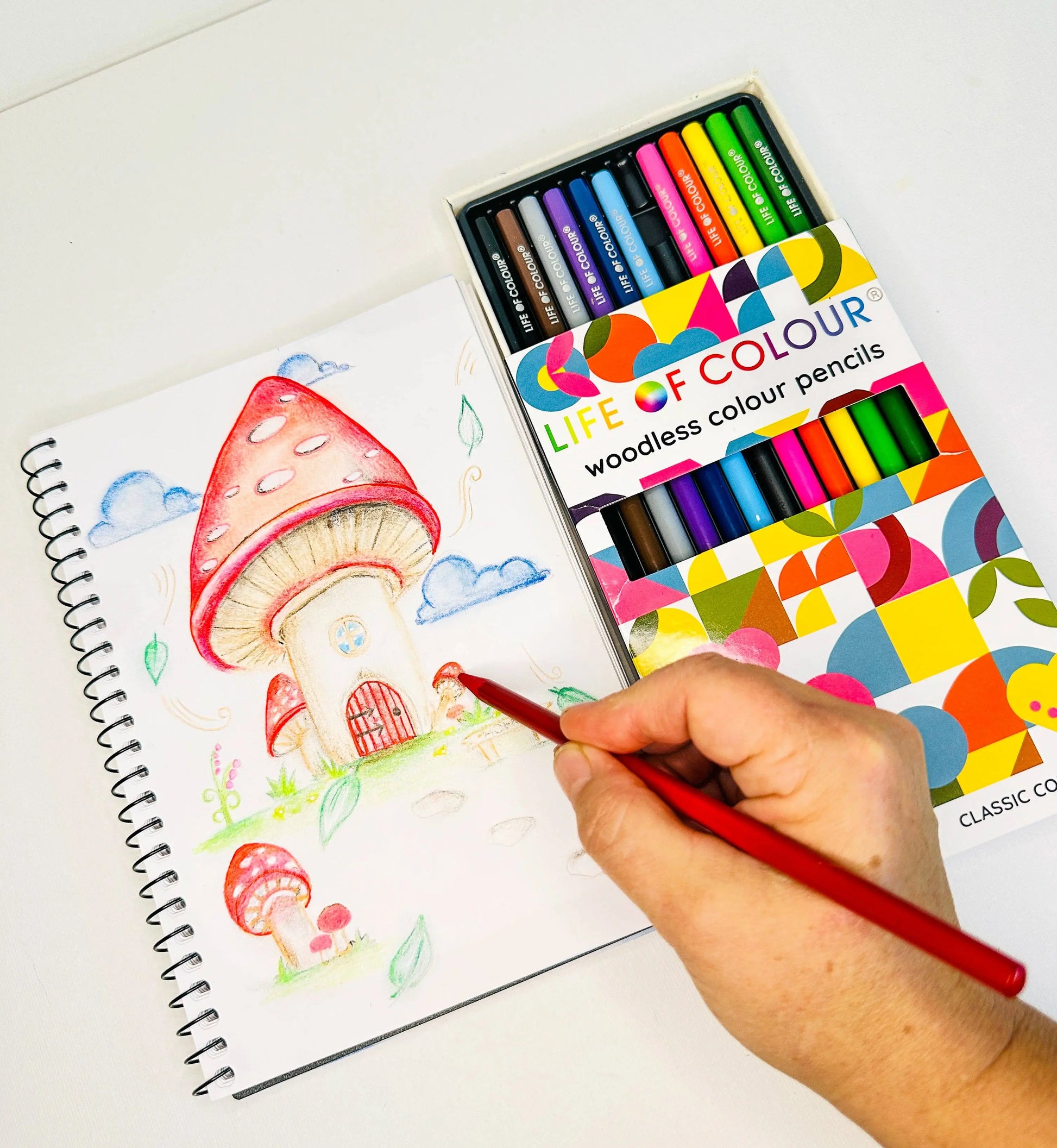 Woodless Colour Pencils - Classic Colour - Set of 12 Life of Colour
